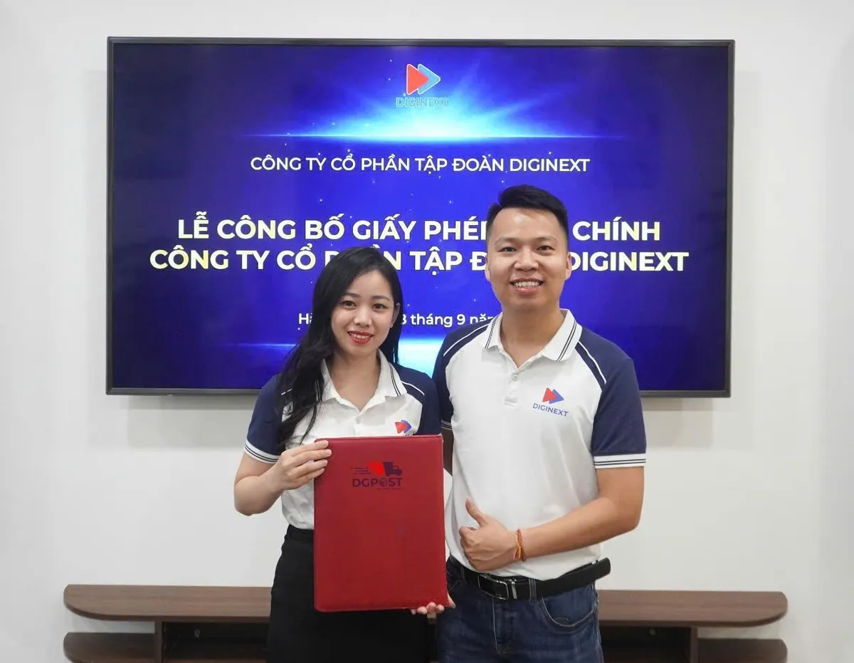 DIGINEXT chính thức nhận giấy phép Bưu chính từ Bộ Thông tin và Truyền thông